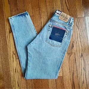 90s Y2K Vintage Slim Fit Tapered Zip Fly Jeans Made in USA